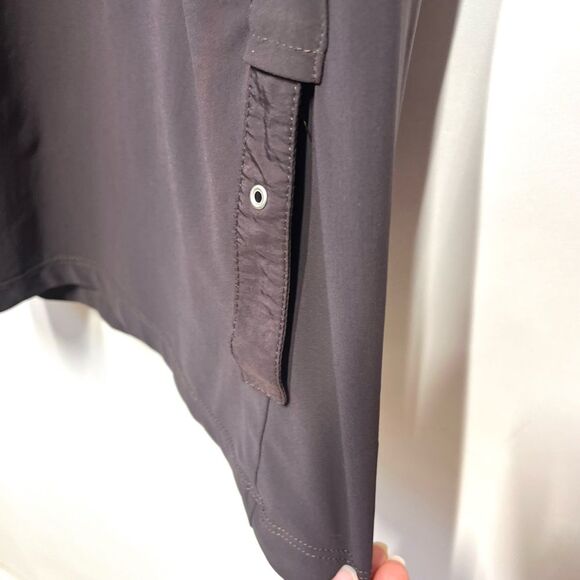 MC Planet by Innate Asymmetrical Lagenlook Long Sleeve Dress in Brown 10 NWOT - Picture 6 of 15